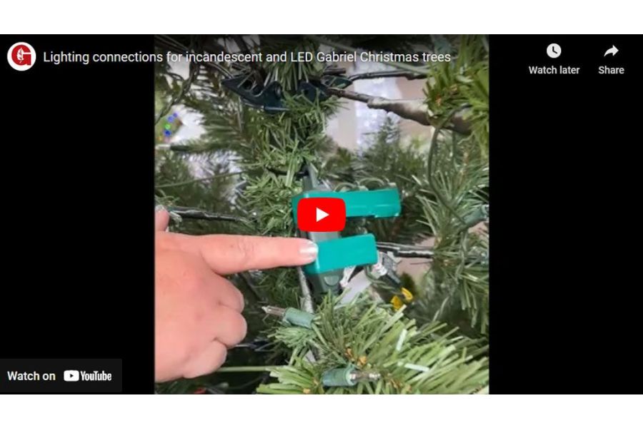VIDEO: Lighting Connections for Incandescent & Led Gabriel Christmas Trees