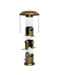 Nature's Way Narrow Deluxe Funnel Flip Top Metal Feeder, 1.1 Qt.