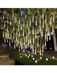 LAMPHOME Cascading Lights 19”, 10 tubes 480 LED string lights, Indoor/Outdoor, Warm White