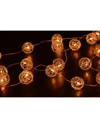 Holiday Bright Lights Micro Balled Light Set 40 light count LED Warm White with Copper Cord