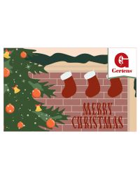 Fireplace Merry Christmas - Gift Card