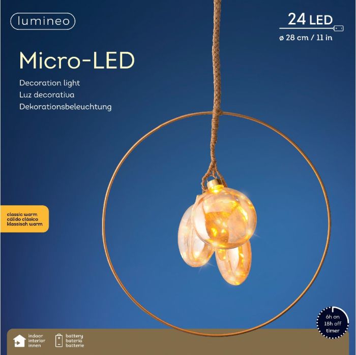 Lumineo LED Micro Ball Battery Operated Amber Classic Warm 5.5