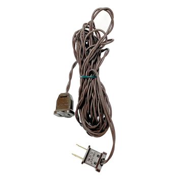 Holiday Bright Lights Indoor Jumper Cord 2-Prong Plug Brown 12FT