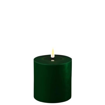 Deluxe HomeArt Candle LED Dark Green 4x4"