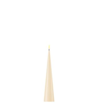 Deluxe HomeArt Cone Candle LED Cream 8"