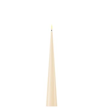 Deluxe HomeArt Cone Candle LED Cream 11"