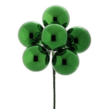 Ornamental Balls, Shiny Stemball Bunch Green