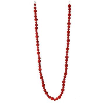 Regency Trim Shiny Mix Ball Garland Red 6FT