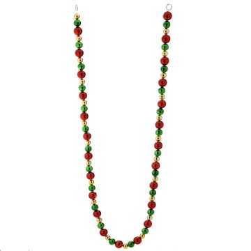 Regency Trim Shiny Mix Ball Garland Red/Green/Gold 6FT