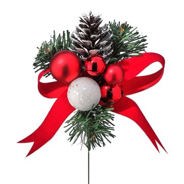 Ball, Cone & Ribbon Red & White Pic