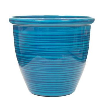 Sunshine Ceramica, Pollencia Planter, Blue, 19"