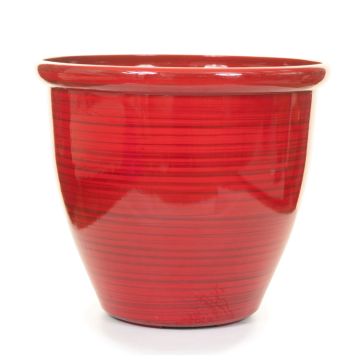 Sunshine Ceramica, Pollencia Planter, Red, 19"