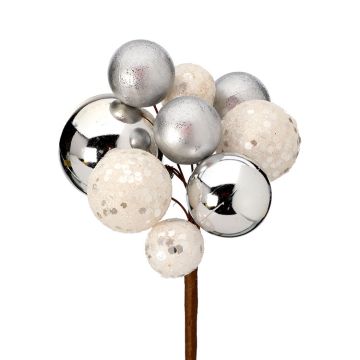 Sequin & Ball Mix Silver
