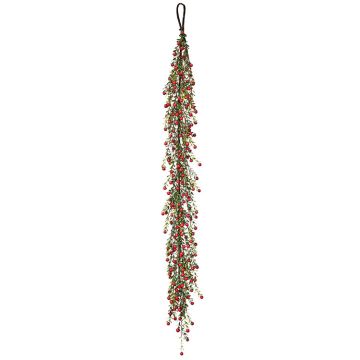 Cranberry & Leaf Garland, 4 ft