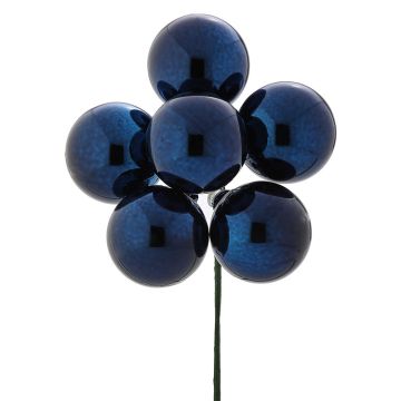 Ornamental Balls, Shiny Stemball Bunch Dark Blue
