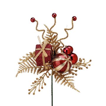 Ball & Gift Box with Cedar Burgundy Pic