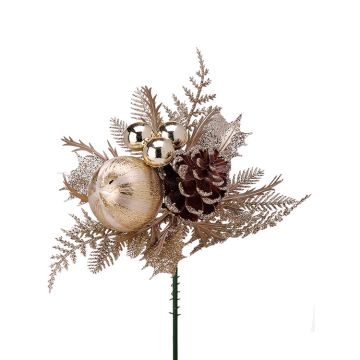 Metallic Ball & Cone Champagne Pic