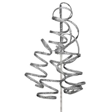 Glitter Curly Q Spray Silver