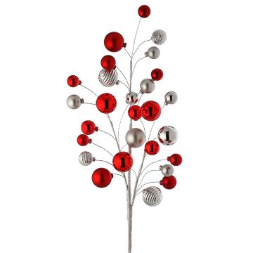 Shiny & Matte Ball Red & Silver Spray Pic