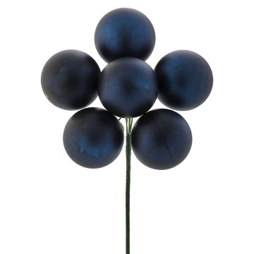 Ornamental Balls, Matte Stemball Bunch Dark Blue