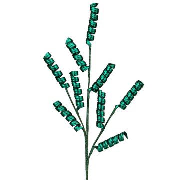 Metallic Ribbon Curl Green Spray