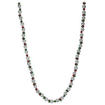 Jingle Bell & Ball Red, Green & Silver Trim, 60"
