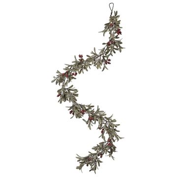Frosted Mistletoe & Berry Garland, 60"