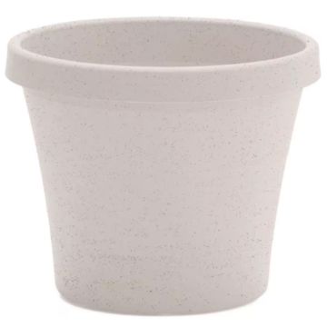 Terra 6-Inch Planter, Vanilla Bean, by Bloem