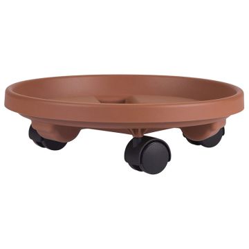 Caddy 12-Inch, Plant Dolly, Terra Cotta, by Bloem