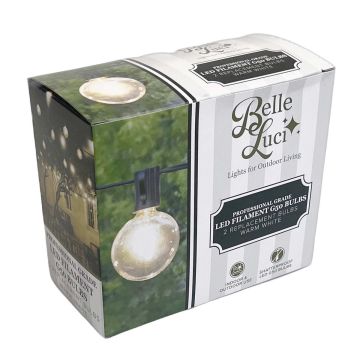 Belle Luci LED G50 Warm White, 2 pack