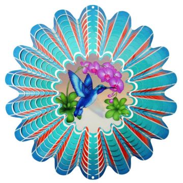 Spinfinity Design Animated Wind Spinner, Humming Bird, 12"