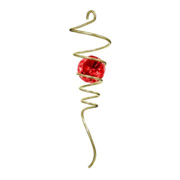 Spinfinity Design Sprial Tail Gold, Red, 10"