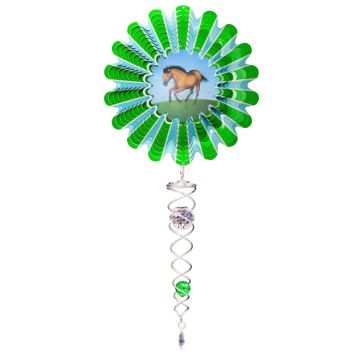 Spinfinity Design Mini Set Wind Spinner and Crystal Twister, Horse