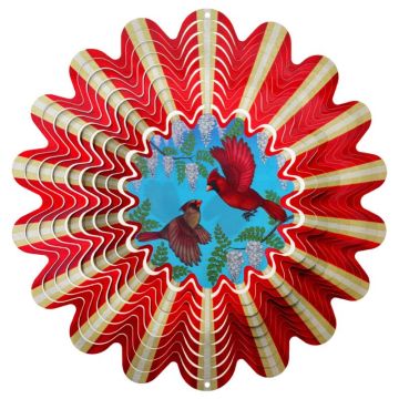 Spinfinity Design Animated Wind Spinner, Cardinals, 12"