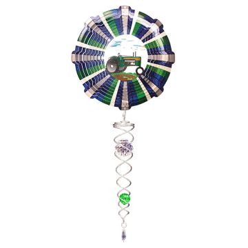 Spinfinity Design Mini Set Wind Spinner and Crystal Twister, Tractor