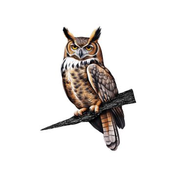 Spinfinity Design Great Horned Owl - Tree Stake