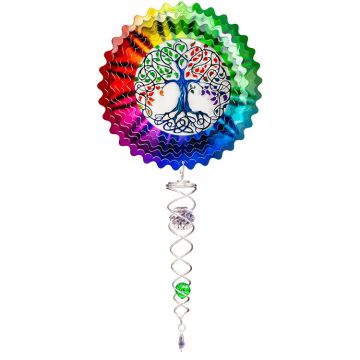 Spinfinity Design Mini Set Wind Spinner and Crystal Twister, Tree of Life Multicolor