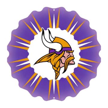 Spinfinity Designs Stainless Steel 12 in. Minnesota Vikings Wind Spinner