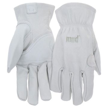 mud® Natural Mud Men's Durable Goatskin Leather Driver Gloves