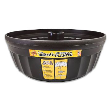 Savannah Umbrella Tabletop Planter, Round, Brown 
