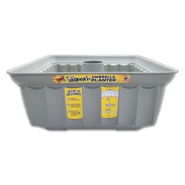 Savannah Umbrella Tabletop Planter, Square, Grey 