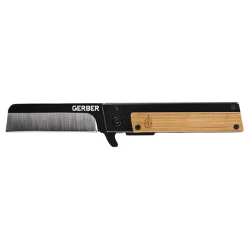 Gerber Quadrant Bamboo Steel Folding Knife,  Brown 
