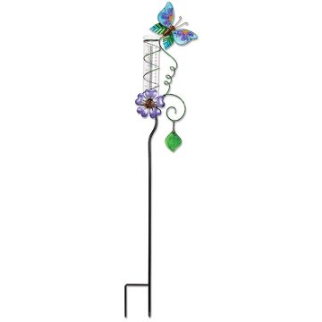Sunset Vista Designs, Glass Gardens Butterfly Rain Gauge