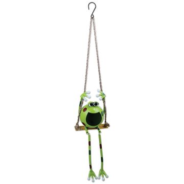 Sunset Vista Designs, Solar Garden's Swinging Froggy Solar Hanging Buddy