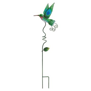 Ruby-Red Hummingbird Garden Stake