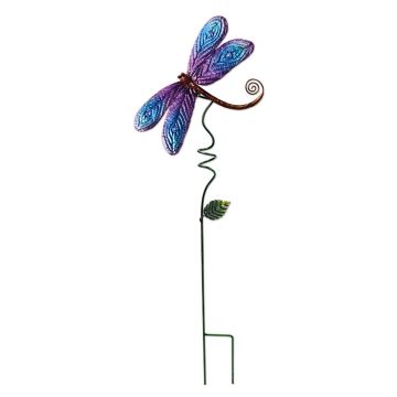 Purple Dragonfly Garden Stake