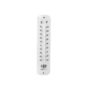 EZRead 12" Heavy Duty Metal Thermometer, White Finish