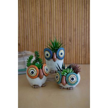 Kalalou Ceramic Owl Planters