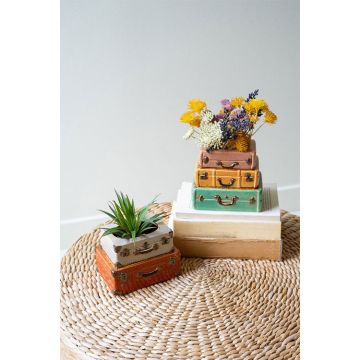 Kalalou Ceramic Suitcases Planters