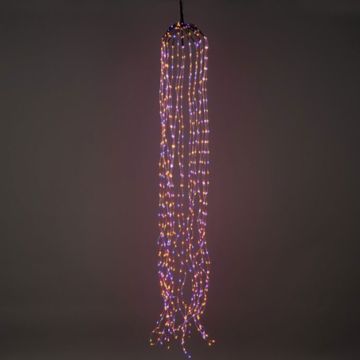 Luxe Light Décor 6' Waterfall Lights, LED Orange, Purple, Green, steady on
